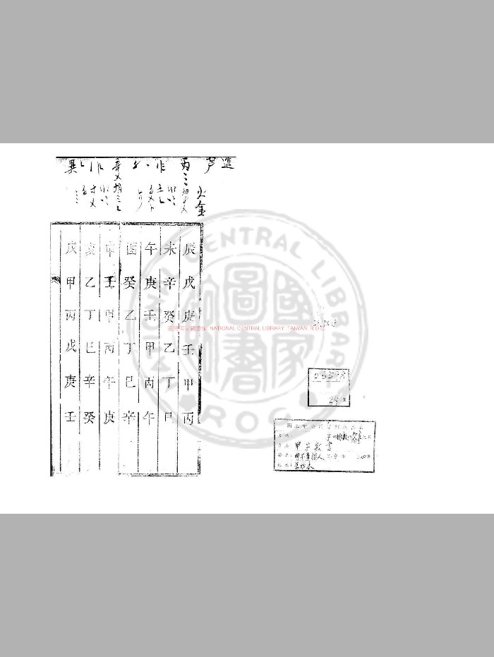 《甲子数书》旧钞本