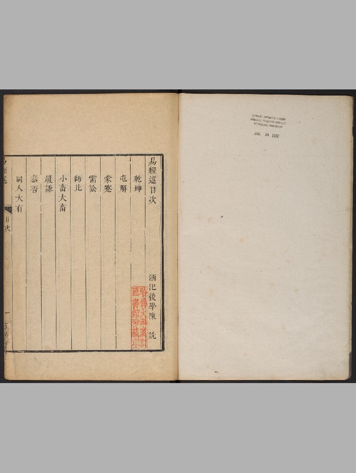 《易经述》不分卷.陈诜.[海宁]陈氏信学斋（清康熙间：1662-1722）（102页）