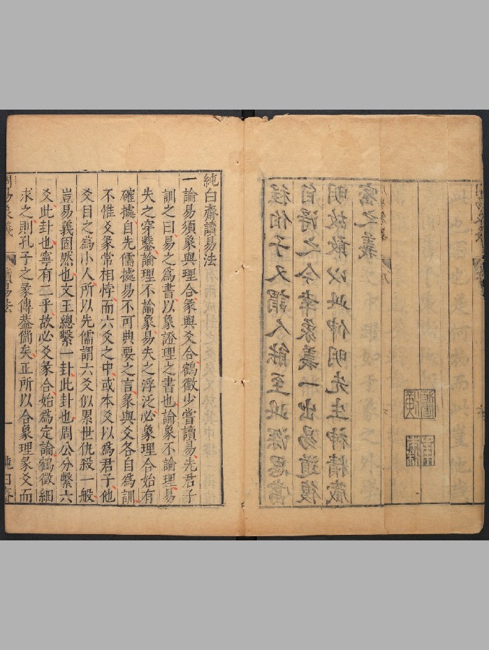 《周易象义》4册4卷.唐鹤徵撰.唐氏纯白斋（明万历35年：1607）（353页）