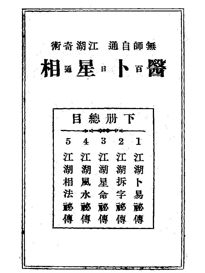 医卜星相百日通下册《卜命风水相法秘传》（312页）