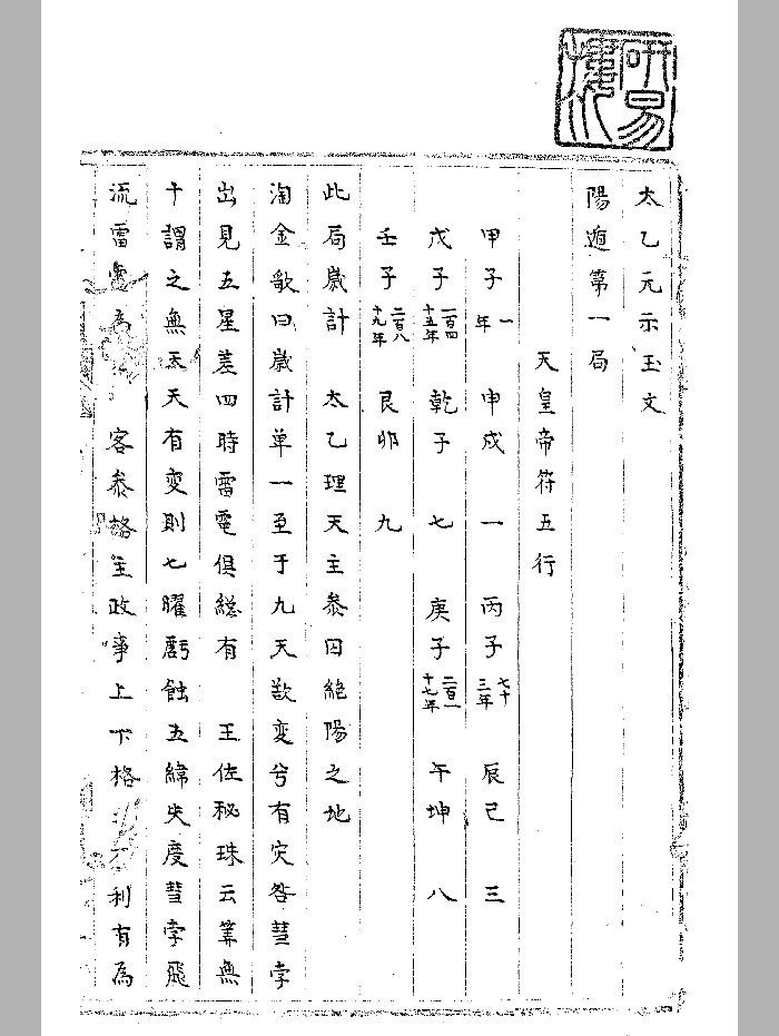 《太乙元示玉文》研易楼旧藏 黑白精修