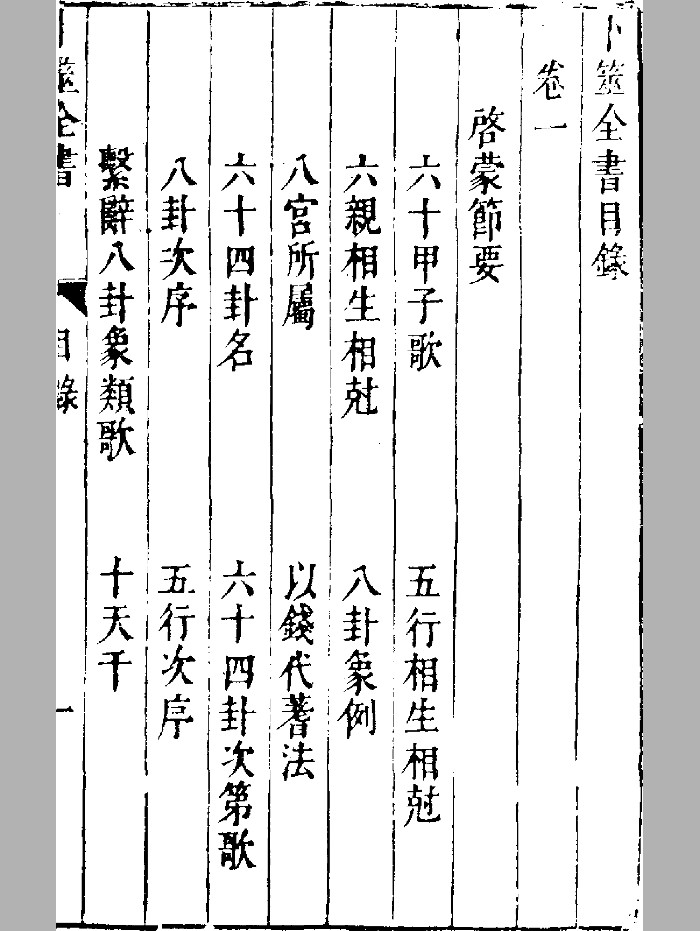 《卜筮全书》[明]姚际隆.明刻本黑白版（860页）