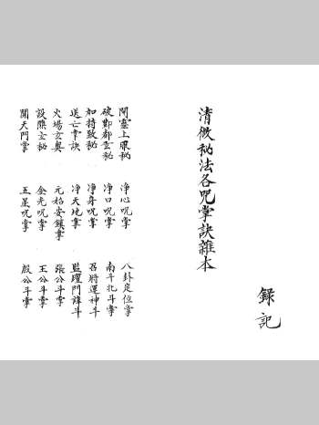 清微派符箓法本《清微秘法各咒掌诀杂本》56页