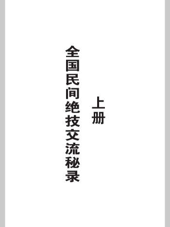 《全国民间绝技交流秘录》上下册