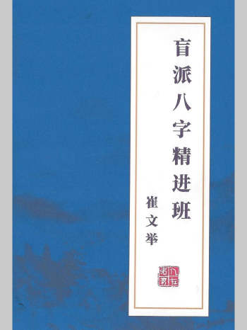 崔文举 崔老师《盲派八字精进班》325页2025最新版