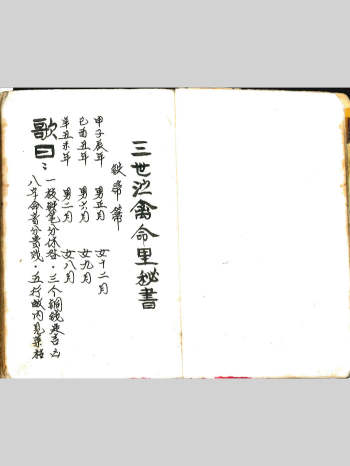 《三世演禽命理秘书》168页高清手写本