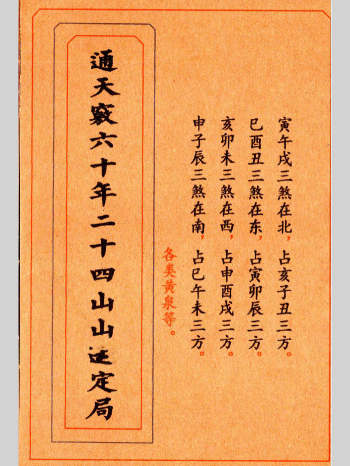 《通天窍六十年二十四山山运定局》45页双面