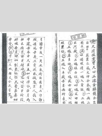 《先天清微灵宝天心正派金麟髓全宗》79页双面