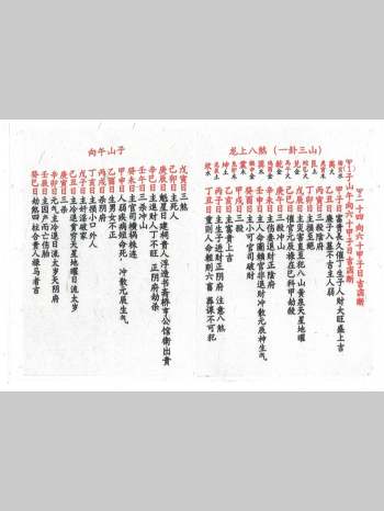 风水择日书籍《六十甲子日吉断》56页双面