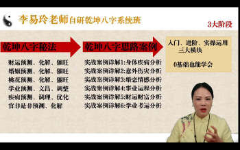 易玲老师乾坤八字三天实战营视频约8小时