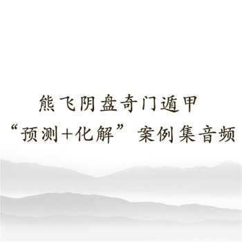 熊飞 128个阴盘奇门遁甲“预测+化解”案例集音频