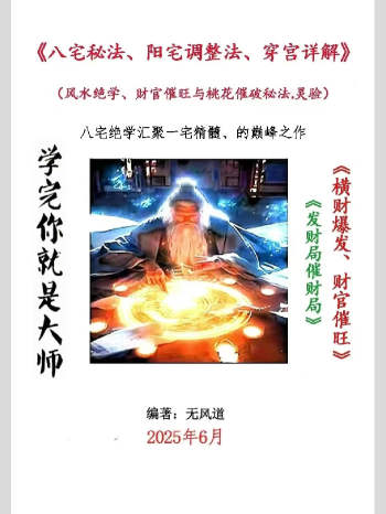 无风道《八宅秘法、阳宅调整法、穿宫详解》341页