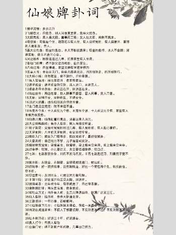 仙娘牌资料