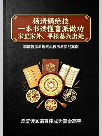 杨清娟《杨清娟绝技、铁口定乾坤、一本书读懂盲派做功，家里家外、寻根基找出处》326页彩色