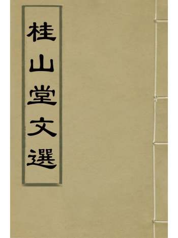 《桂山堂文选》王嗣槐撰 10册
