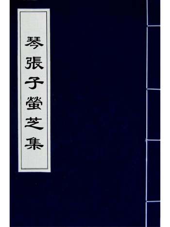 《琴张子萤芝集》张明弼撰 4册