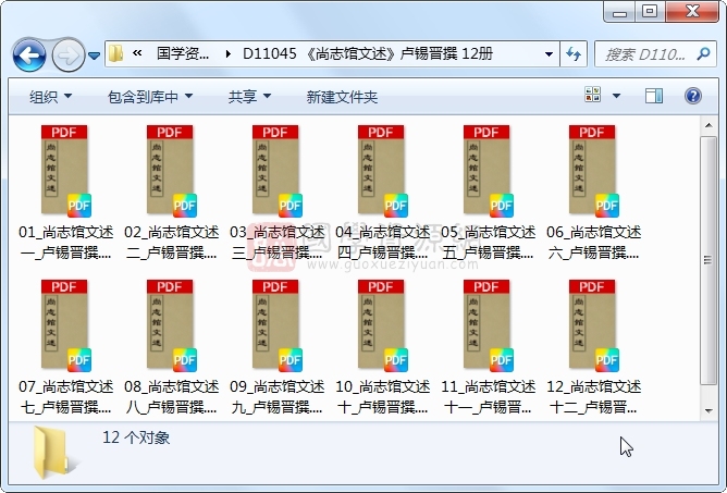 《尚志馆文述》卢锡晋撰 12册 古籍网 第1张