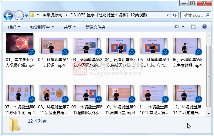 星宇《旺财能量环境学》12集视频 风水堪舆 第1张