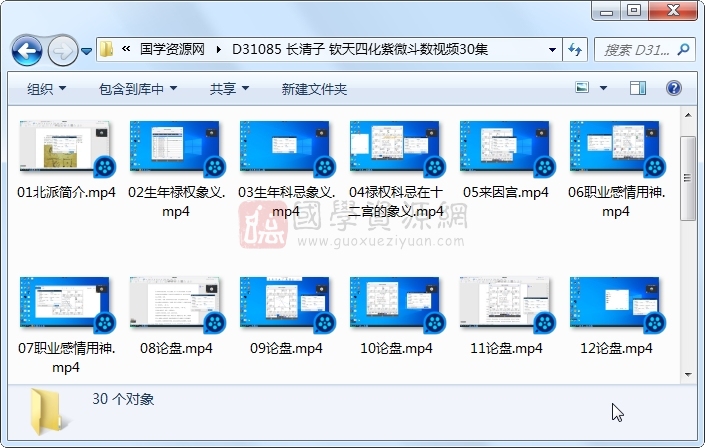 长清子 钦天四化紫微斗数视频30集 紫微斗数 第1张