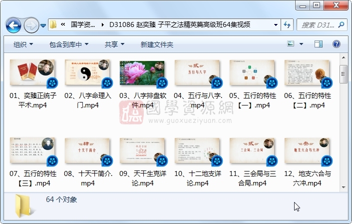 赵奕臻 子平之法精英篇高级班64集视频 命理 第1张