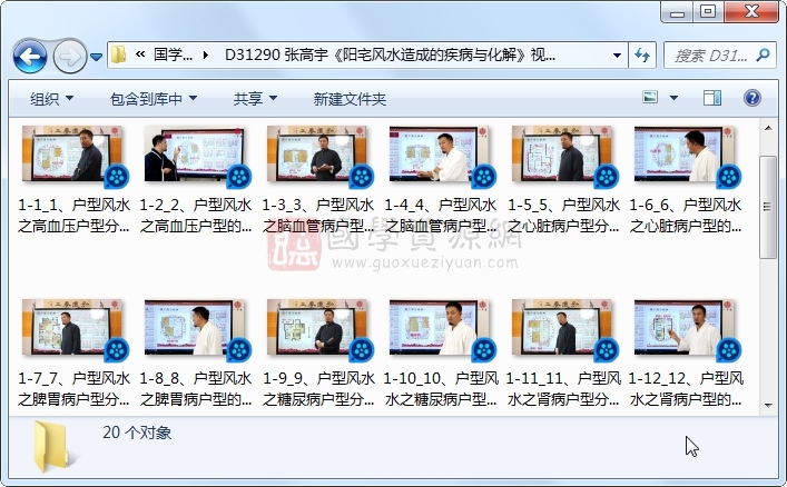 张高宇《阳宅风水造成的疾病与化解》视频20集约2.5小时 S-易学 第1张
