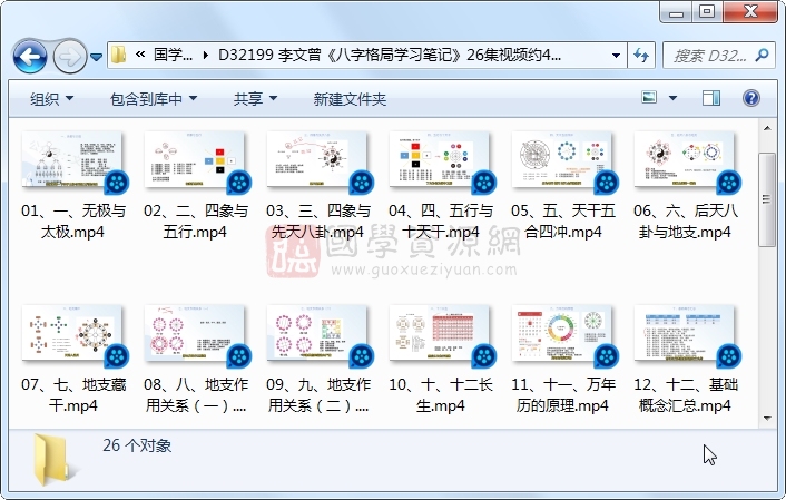 李文曾《八字格局学习笔记》26集视频约4小时 四柱八字 第1张