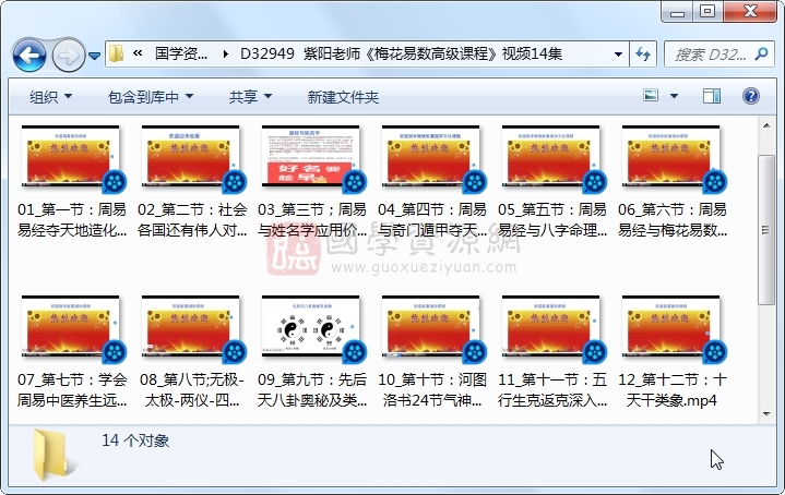 紫阳老师《梅花易数高级课程》视频14集 梅花易数 第1张