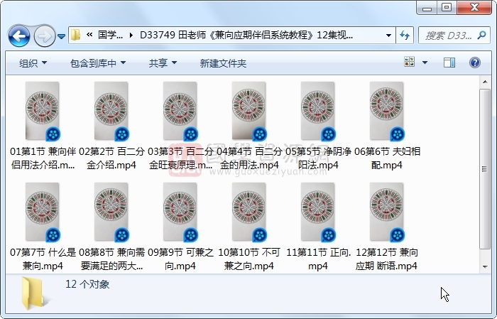 田老师《兼向应期伴侣系统教程》12集视频约2.5小时 风水堪舆 第1张