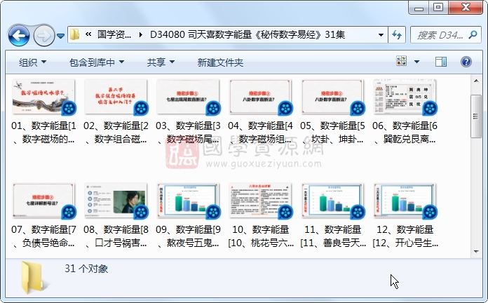 司天喜数字能量《秘传数字易经》31集 术数其他 第1张