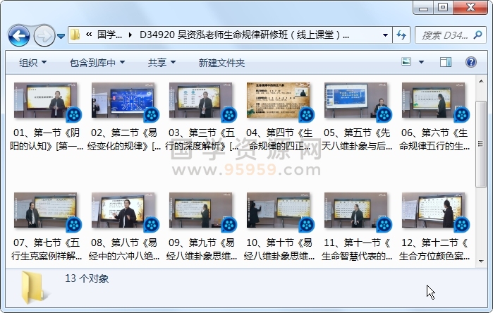 吴资泓老师生命规律研修班（线上课堂）视频13集约4.5小时 命理 第1张