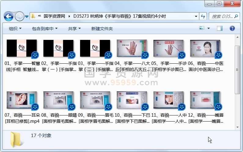 林炳坤《手掌与容貌》17集视频约4小时 手相面相 第1张