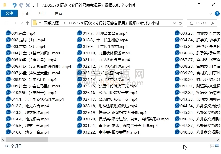 辰焱《奇门符号像意拓展》视频68集 约6小时 奇门遁甲 第1张