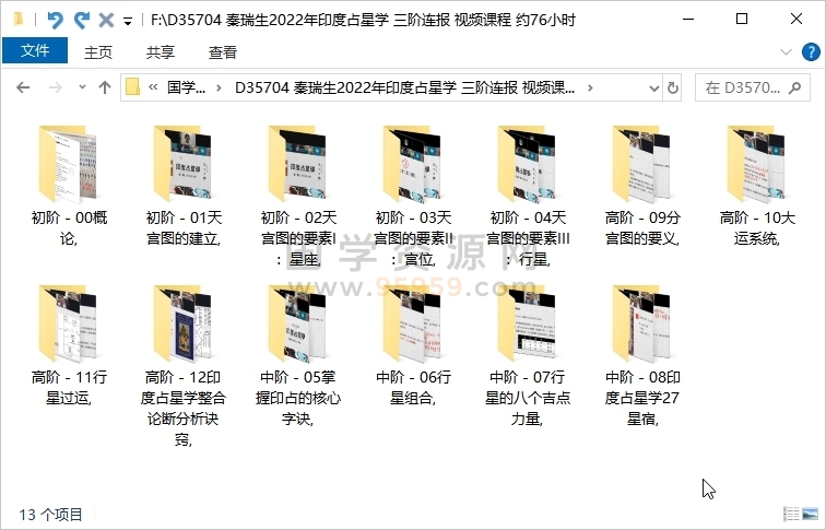 秦瑞生2022年印度占星学 三阶连报 视频课程 约76小时 占卜预测 第1张-国学资源网 秦瑞生2022年印度占星学 三阶连报 视频课程 约76小时 占卜预测 第1张