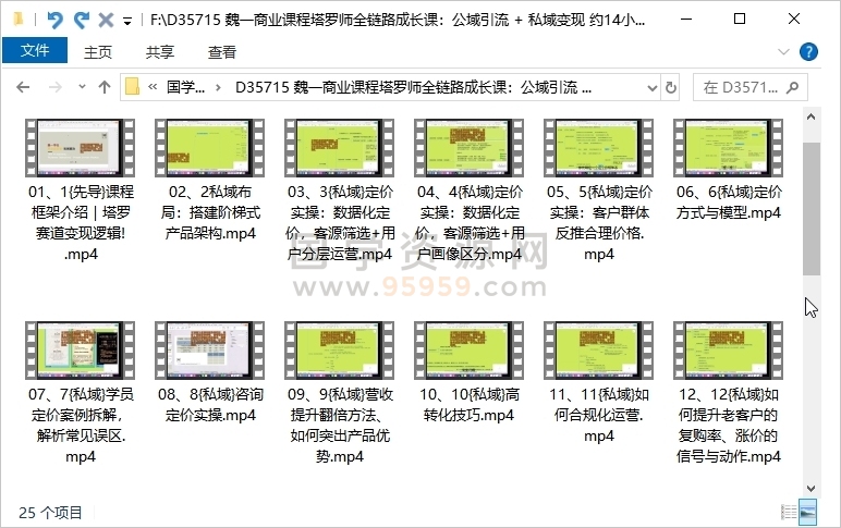 魏一商业课程塔罗师全链路成长课：公域引流 + 私域变现 约14小时 占卜预测 第1张