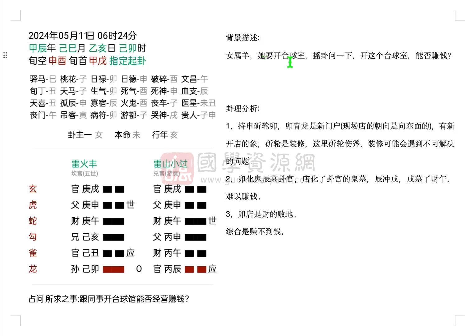 《庄卜一类》六爻案例解析 视频65集约9小时 六爻 第2张-国学资源网 《庄卜一类》六爻案例解析 视频65集约9小时 六爻 第2张